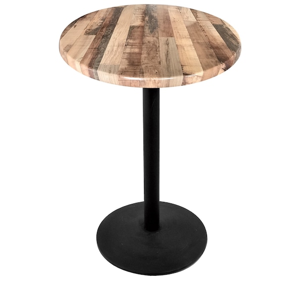 36" Tall In/Outdoor All-Season Table, 36" dia. Rustic Top